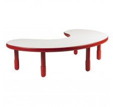 Angeles BaseLine Teacher / Kidney Table – Candy Apple Red with 12″ Legs & FREE SHIPPING